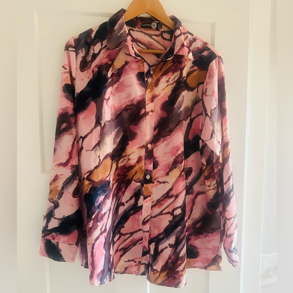 Tall Marble Abstract Print Shirt - Picture 6 of 9